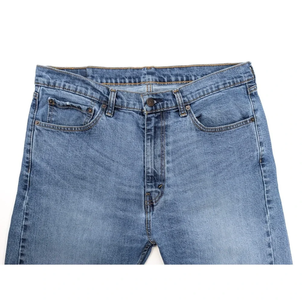 Levi's 505 Regular Fit Blue Stone Wash Denim Straight Leg Jeans Men's Size 36x30